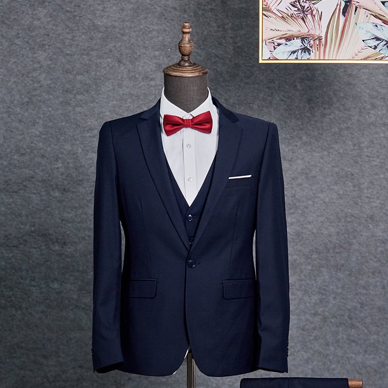 Pánska vesta z bavlneného zmesi, štíhly strih, bez goliera, jednoradové zapínanie, vhodná na svadbu