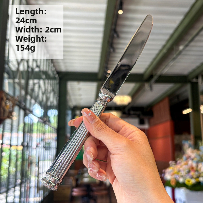 Sada príborov s dizajnom Roman Pillar – nôž, vidlica a lyžica, 304 nerezová oceľ, zrkadlové leštenie, ručná výroba, západný minimalistický štýl