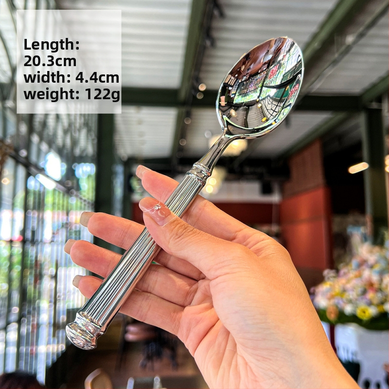 Sada príborov s dizajnom Roman Pillar – nôž, vidlica a lyžica, 304 nerezová oceľ, zrkadlové leštenie, ručná výroba, západný minimalistický štýl