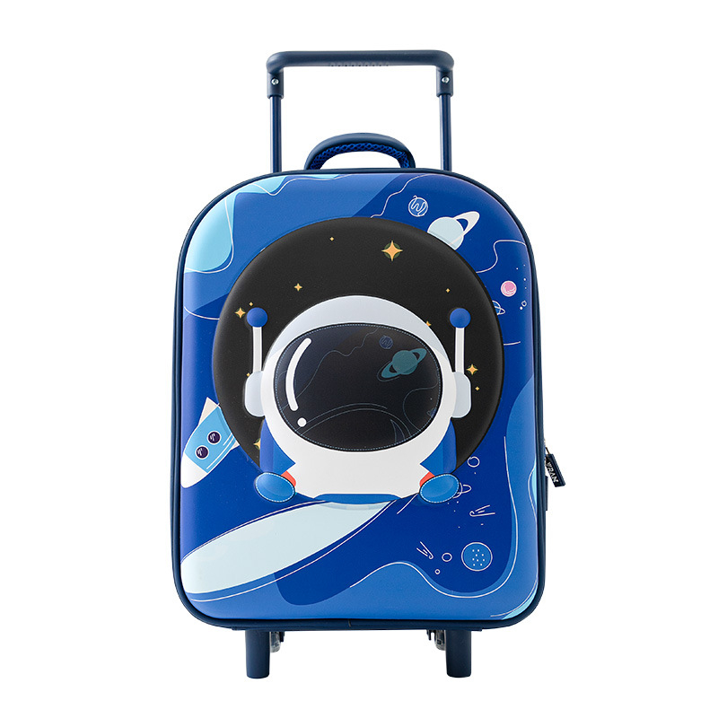 Detský cestovný kufor na kolieskach – motív kreslených postáv morská panna a jednorožec, ľahký EVA materiál, hmotnosť 0.73 kg, otváranie zipsom, jednosmerné kolieska, vodotesný