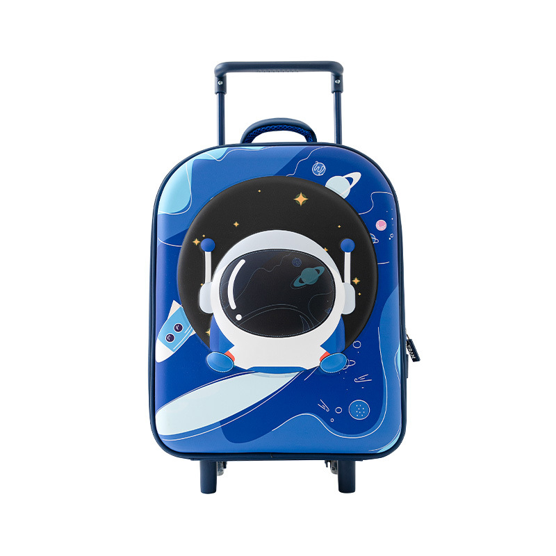 Detský cestovný kufor na kolieskach – motív kreslených postáv morská panna a jednorožec, ľahký EVA materiál, hmotnosť 0.73 kg, otváranie zipsom, jednosmerné kolieska, vodotesný