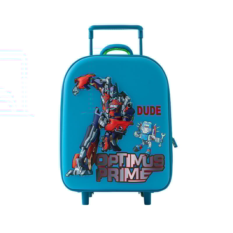 Detský cestovný kufor na kolieskach – motív kreslených postáv morská panna a jednorožec, ľahký EVA materiál, hmotnosť 0.73 kg, otváranie zipsom, jednosmerné kolieska, vodotesný