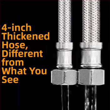 RG-08 kovová hadič z 304 nerezovej ocele pre vodovodný systém kúrenia, závitové pripojenie, menovitý tlak 1,6 MPa, 0–100°C