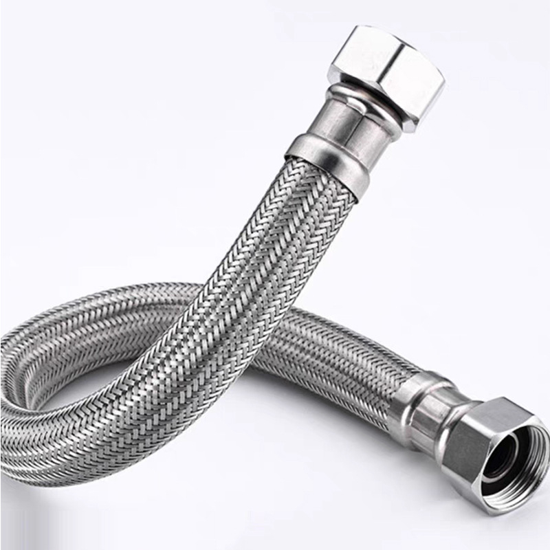 RG-08 kovová hadič z 304 nerezovej ocele pre vodovodný systém kúrenia, závitové pripojenie, menovitý tlak 1,6 MPa, 0–100°C