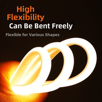 COB LED juostelė, silikonas, 220V, IP65 atsparus vandeniui, 10–15W, vidaus ir lauko naudojimui