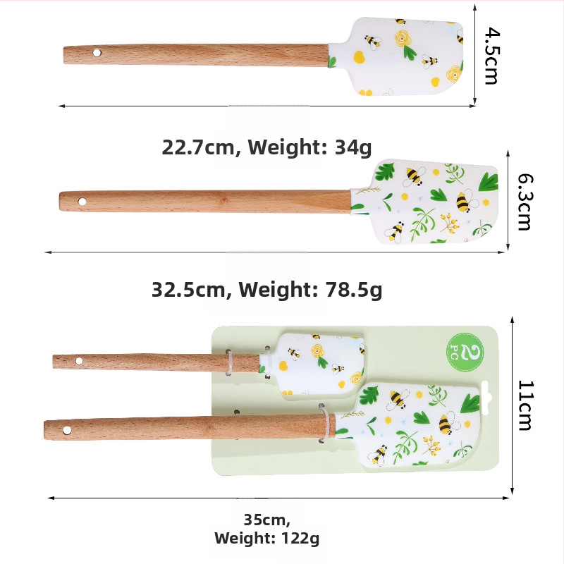 Silikónová špachtľa na tortu — súprava na pečenie (veľká a malá), štýl moderná jednoduchosť, uvedená na trh v lete 2021