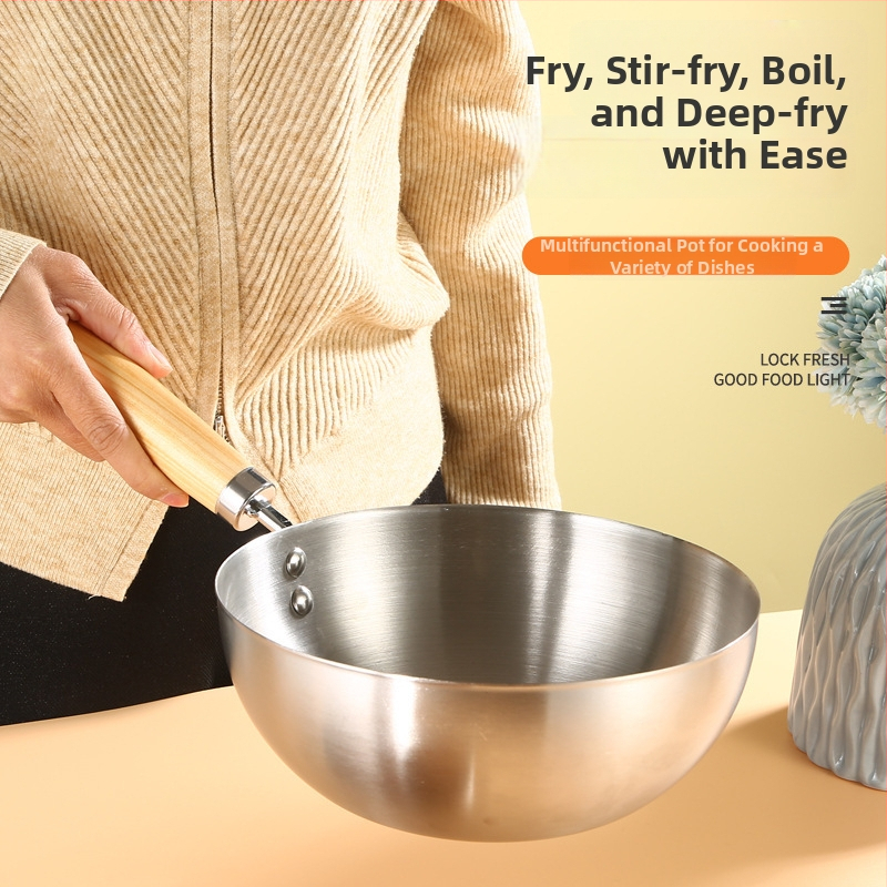 Wok z 304 nehrdzavejúcej ocele s nepriľnavým povrchom, sklenené viečko, jedno dno, vhodné pre všetky platne