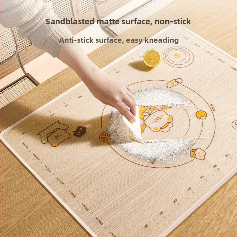 Silikónová podložka na miesenie cesta, potravinárska kvalita, hrubšia doska, protisklz, na domáce pečenie