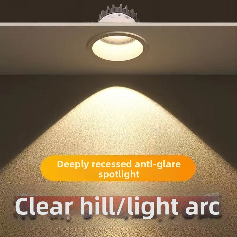 Vnútorný LED nástenný reflektor na strop, anti-glare, stmievateľný, hliníkové puzdro, 220V, moderný minimalistický štýl, CRI ≥90