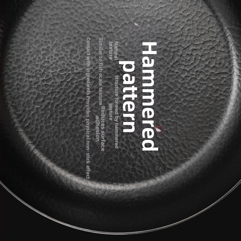 Kovaná panvica s kladivom, extrém hrubá, ploché dno, 1,8 kg