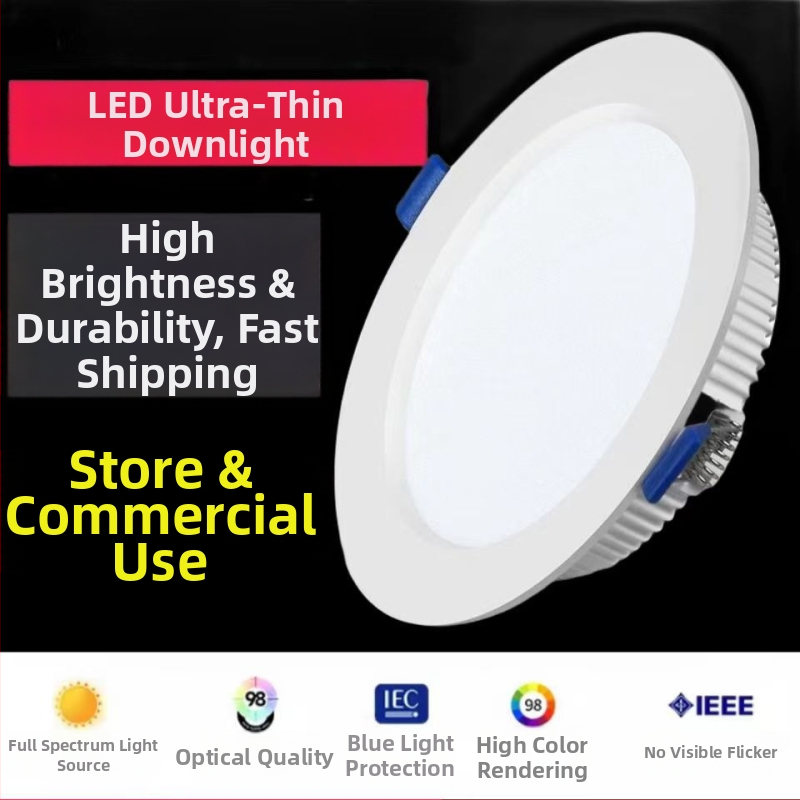 LED griestu downlight, 3W, 220V, slēgta uzstādīšana, alumīnija korpuss