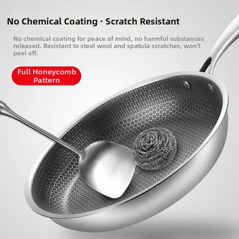 Nerezová panvica s medovo‑štruktúrou, neprilnavý povrch, model 410, západný štýl, hĺbka 5 cm