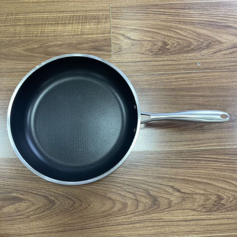 Nerezová panvica s medovo‑štruktúrou, neprilnavý povrch, model 410, západný štýl, hĺbka 5 cm