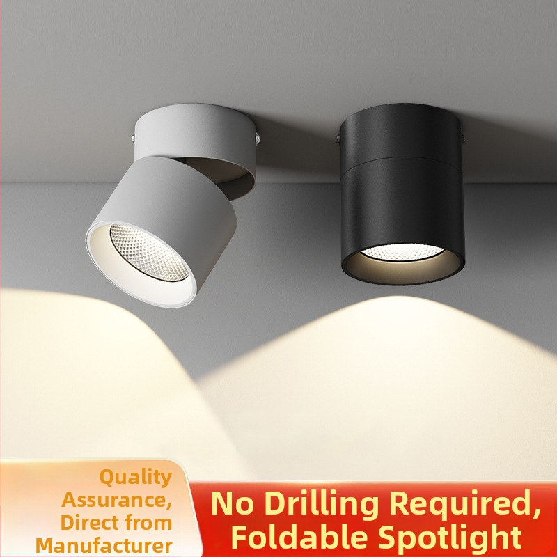 LED stropné svietidlo s nastaviteľným uhlom, 220V, hliníkové puzdro, CRI ≥95