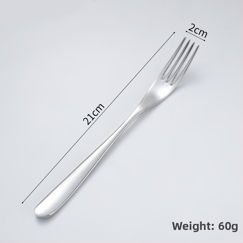 Sada noža, vidličiek a lyžíc, 304 nerezová oceľ, séria Nový mesiac, minimalistický štýl, leštenie do vysokého lesku, potlač loga