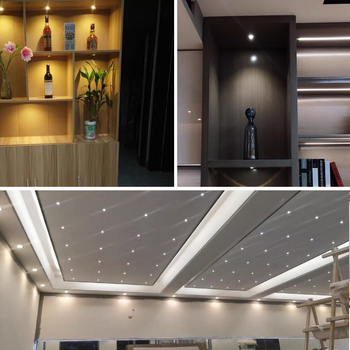 Šperková vitrína s vestavěnou mini reflektorovou LED lampou – LED osvetlenie, vináreň skriňa, hliníkové telo, 220V, neinteligentné ovládanie