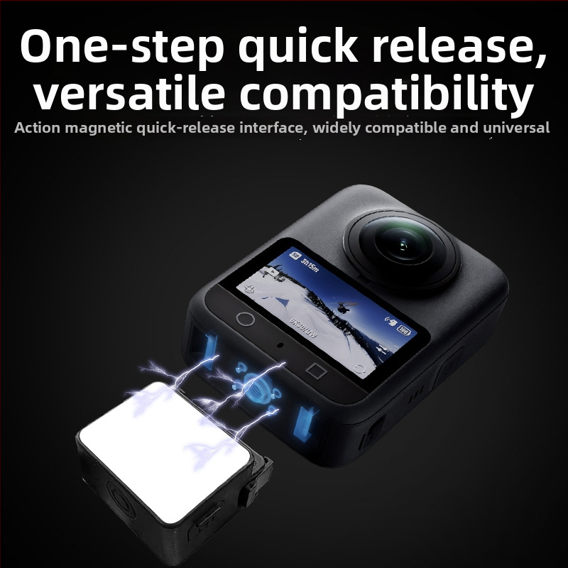 LED gaisma Vlogu uzņemšanai – DJI Fill Light, Type-C ātrā uzlāde, magnētiska ātra atdalīšana, trīs krāsu temperatūras iestatījumi, jauda zem 10W