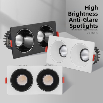 COB LED zabudované štvorcové downlight v tvare karty, CRI ≥95, napätie ≤36V, tlačidlový spínač, hliníkové puzdro