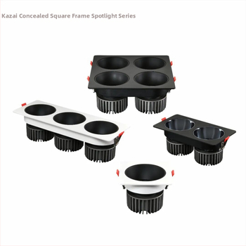 COB LED zabudované štvorcové downlight v tvare karty, CRI ≥95, napätie ≤36V, tlačidlový spínač, hliníkové puzdro