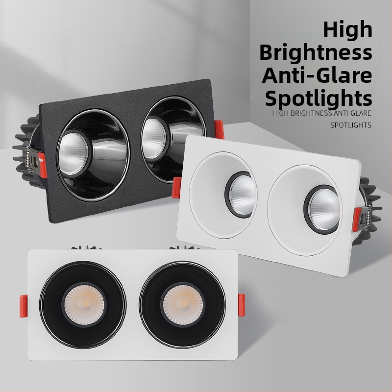 COB LED zabudované štvorcové downlight v tvare karty, CRI ≥95, napätie ≤36V, tlačidlový spínač, hliníkové puzdro