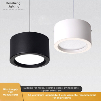 LED visiace downlight - valcový tvar, montáž na stropnú lištu, hliníková zliatina puzdro, 220V, integrované LED, CRI 80-89