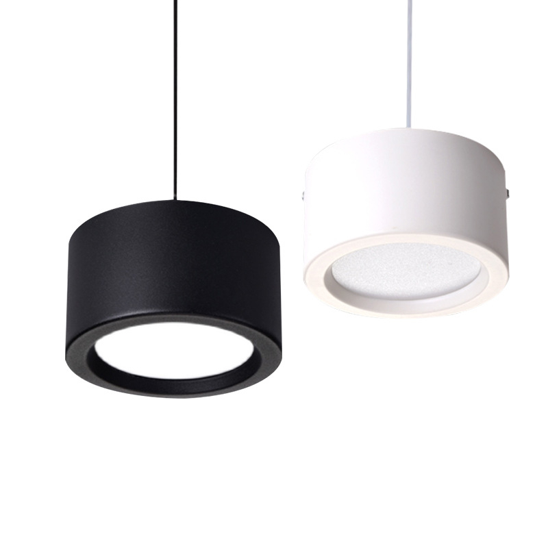 LED visiace downlight - valcový tvar, montáž na stropnú lištu, hliníková zliatina puzdro, 220V, integrované LED, CRI 80-89