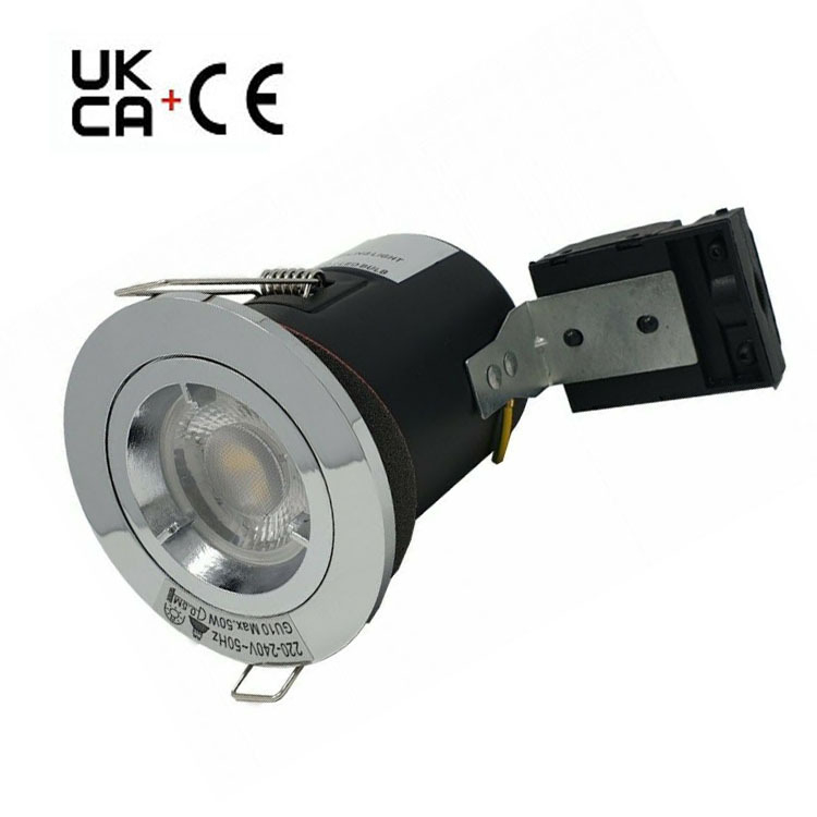 Ohnivzdorný downlight GU10 s CE certifikáciou, telo z hliníkovej zliatiny, 3000K, životnosť 50000 hodín