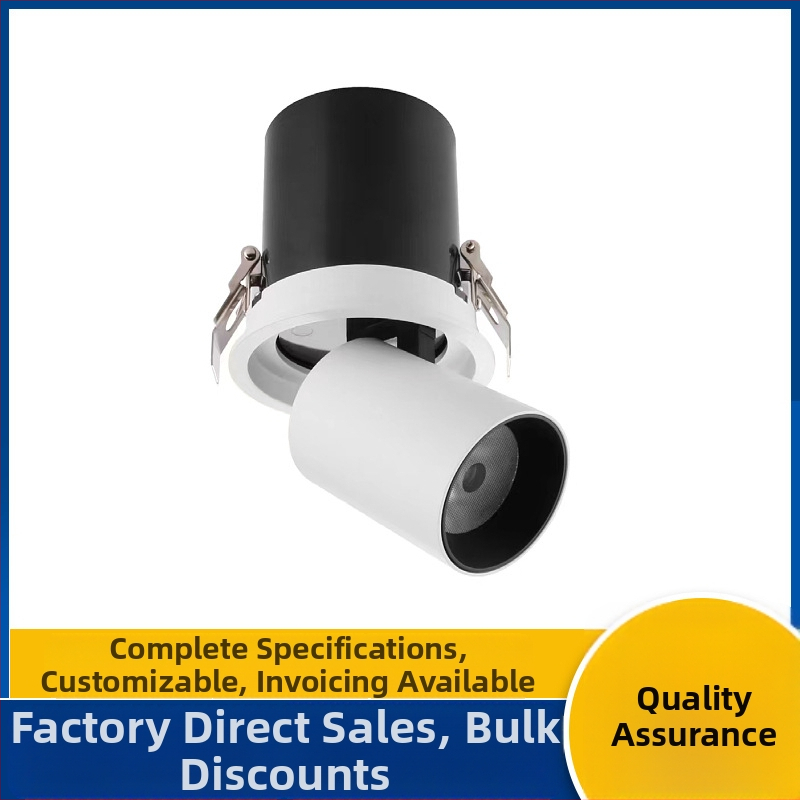 LED rozširujúci bodové svetlo s ochranou zraku, otočné a nastaviteľné pre domáce osvetlenie (COB svetelný zdroj; CRI ≥95; Napätie ≤36V; Uhol lúča 15/24/36°; Tlačidlové ovládanie)