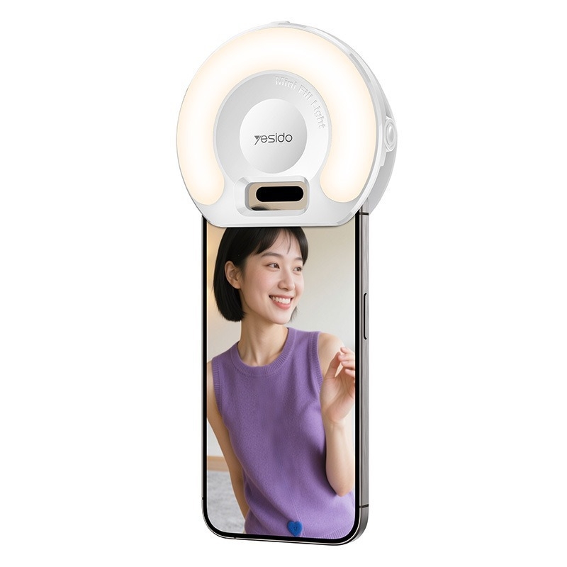 LED dopĺňajúce svetlo pre živé vysielanie, ručné selfie svetlo s tromi teplotami, kompatibilné s telefónom a notebookom, nastaviteľné 2500K-9900K, 5V, DH13