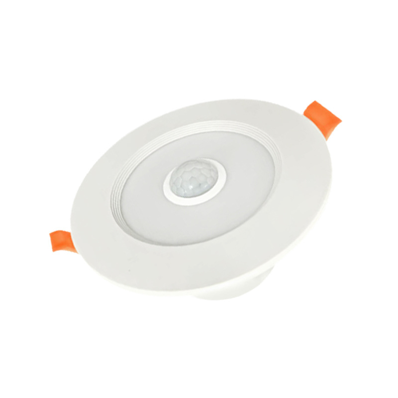 Vnorené LED downlight so senzorom pohybu pre vstupnú halu a chodbu, 220V, 4500K, CRI ≥90, skrytá montáž, životnosť 20000 h