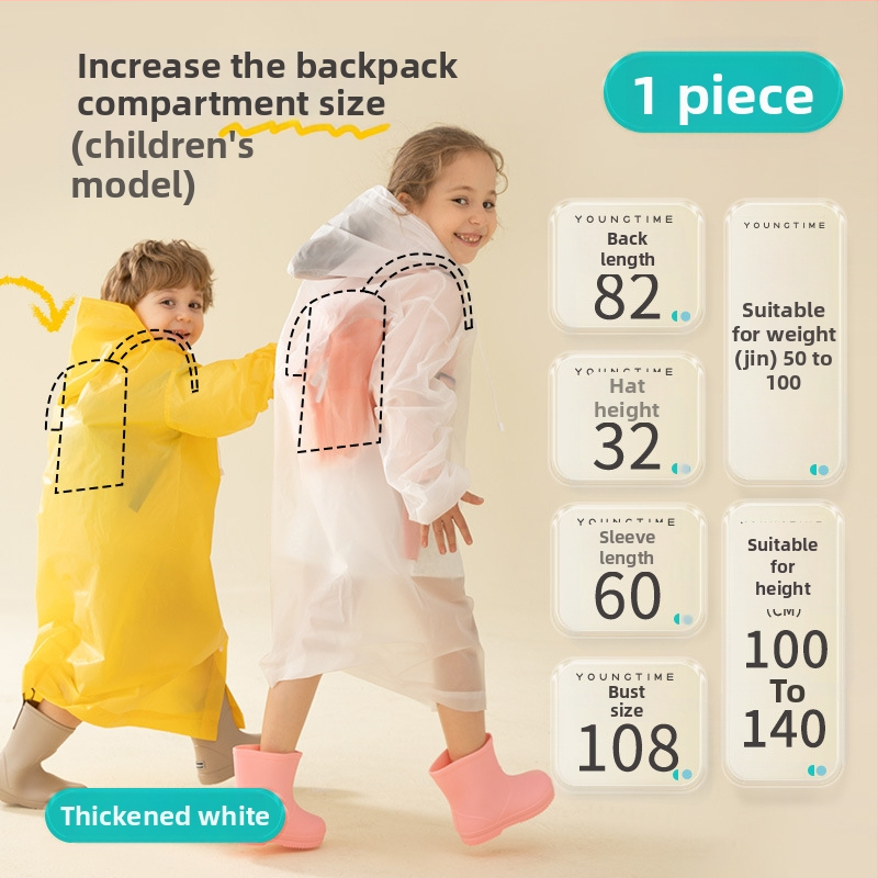 Detské EVA pončo, zhustený materiál, pre jedného používateľa