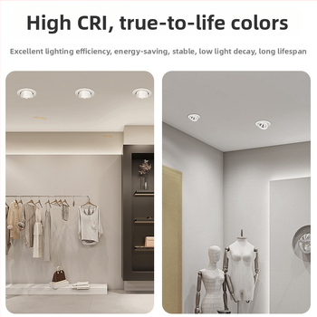 LED reflektor v tvare nosa slona, zabudovaný, výsuvný, 220V, hliníkové telo, model 812, osvetlenie steny pre vitríny s oblečením, dosah 5 m²