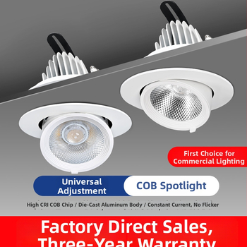 Vstavané viacsmerné stienne umývacie svetlo s COB LED, 220V, nastaviteľný uhol, hliníkový plášť, CRI ≥95