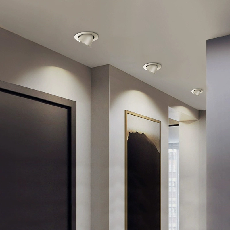 LED stropný zabudovaný reflektor s nastaviteľným uhlom, COB LED, plné spektrum, CRI ≥95, 110-265V