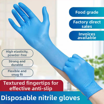 Jednorázové nitrilové rukavice pre priemyselnú údržbu – odolné proti olejom, vodeodolné, odolné proti kyselinám a zásadám