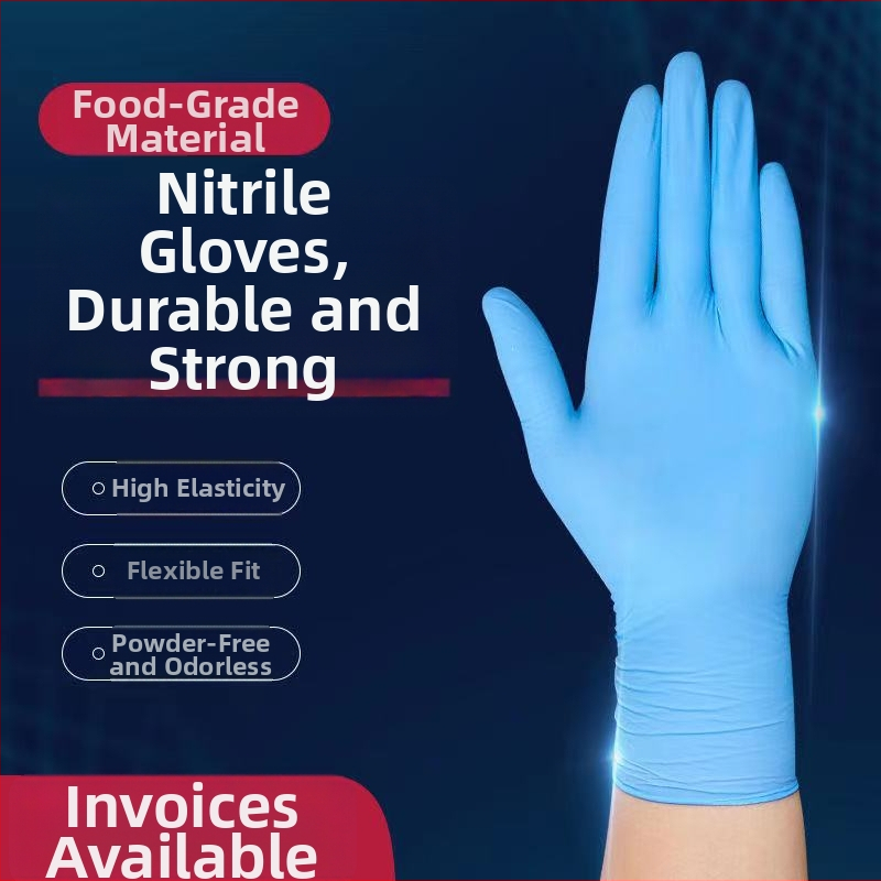 Jednorázové nitrilové rukavice pre priemyselnú údržbu – odolné proti olejom, vodeodolné, odolné proti kyselinám a zásadám