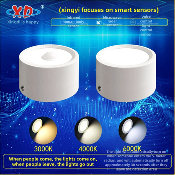 Cylindrické LED svetlo s IR radarovým senzorom, povrchová montáž, 220V