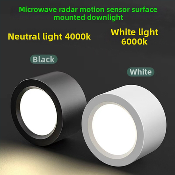 Cylindrické LED svetlo s IR radarovým senzorom, povrchová montáž, 220V