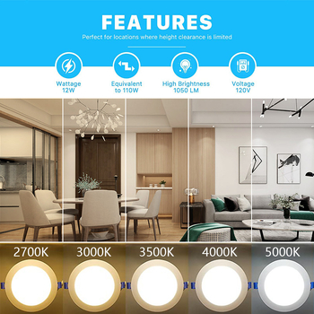 LED downlight, 5CCT, 110V, hliníkové puzdro (Zdroj svetla: LED; Napätie: 110V; Teplota farby: 5CCT; Materiál: hliník; Typ: Downlight)