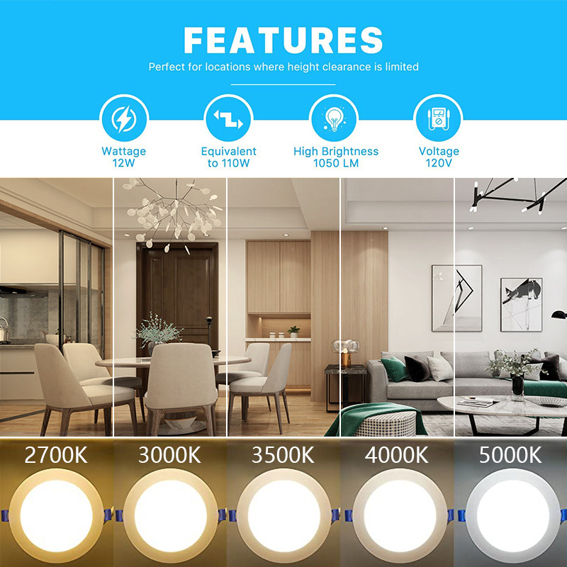 LED downlight, 5CCT, 110V, hliníkové puzdro (Zdroj svetla: LED; Napätie: 110V; Teplota farby: 5CCT; Materiál: hliník; Typ: Downlight)