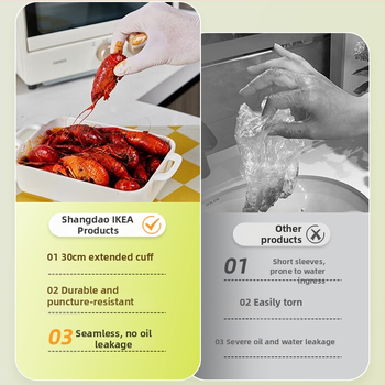 Jednorázové nitrilové rukavice do kuchyne, potravinárska kvalita, odolné voči prachu, hrúbka 1 vlákno