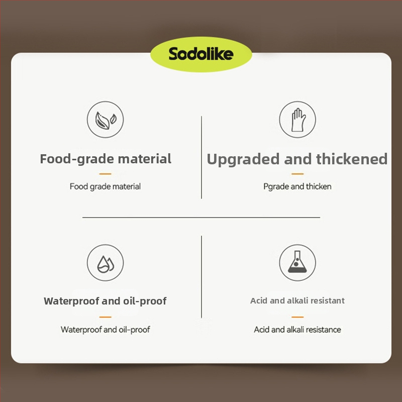 Vienreizējās nitrila cimdi virtuves trauku mazgāšanai, pārtikas drošība, putekļu izturība, 1 diega biezums