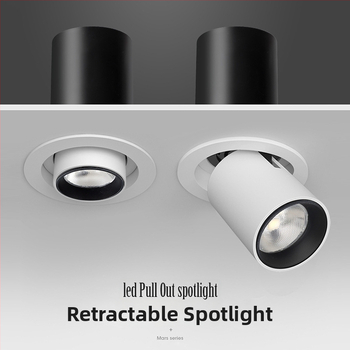 LED COB bodové svetlo, zabudované, nastaviteľný uhol, stmievateľné, 220V, hliníkové šasi