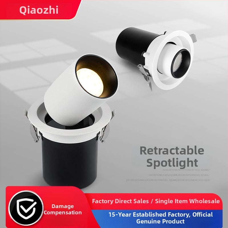 LED COB bodové svetlo, zabudované, nastaviteľný uhol, stmievateľné, 220V, hliníkové šasi