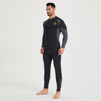1.5 mm neoprénový wetsuit so split top, dlhé rukávy, unisex pre dospelých, na potápanie a šnorchlovanie