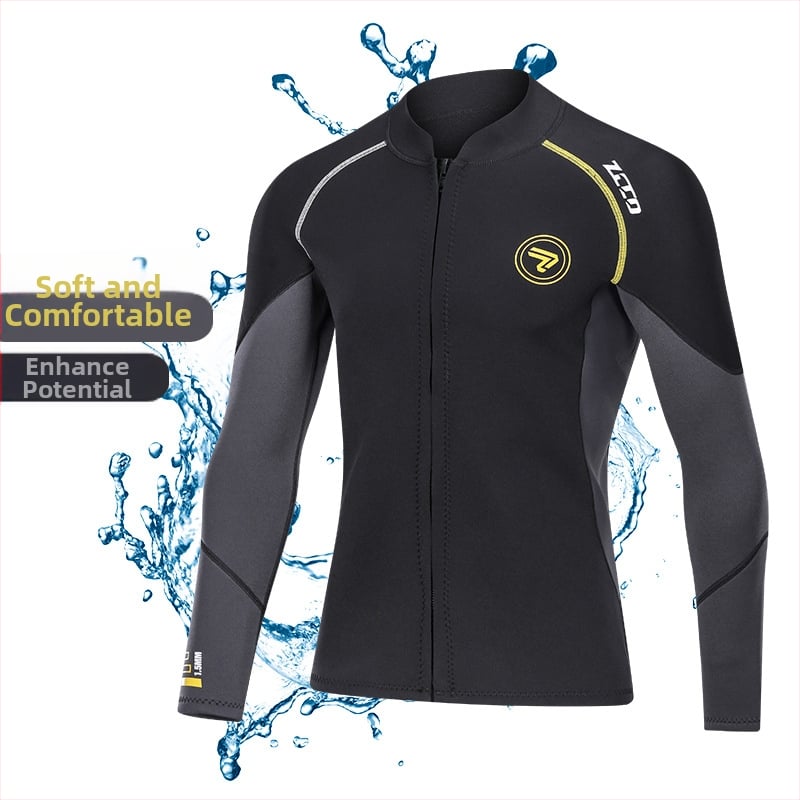 1.5 mm neoprénový wetsuit so split top, dlhé rukávy, unisex pre dospelých, na potápanie a šnorchlovanie