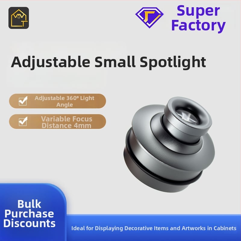 LED reflektor s premenlivým zaostrením, zabudované osvetlenie vitrín, hliníkové puzdro, 12V, Xupai Lighting, model XZYD-002