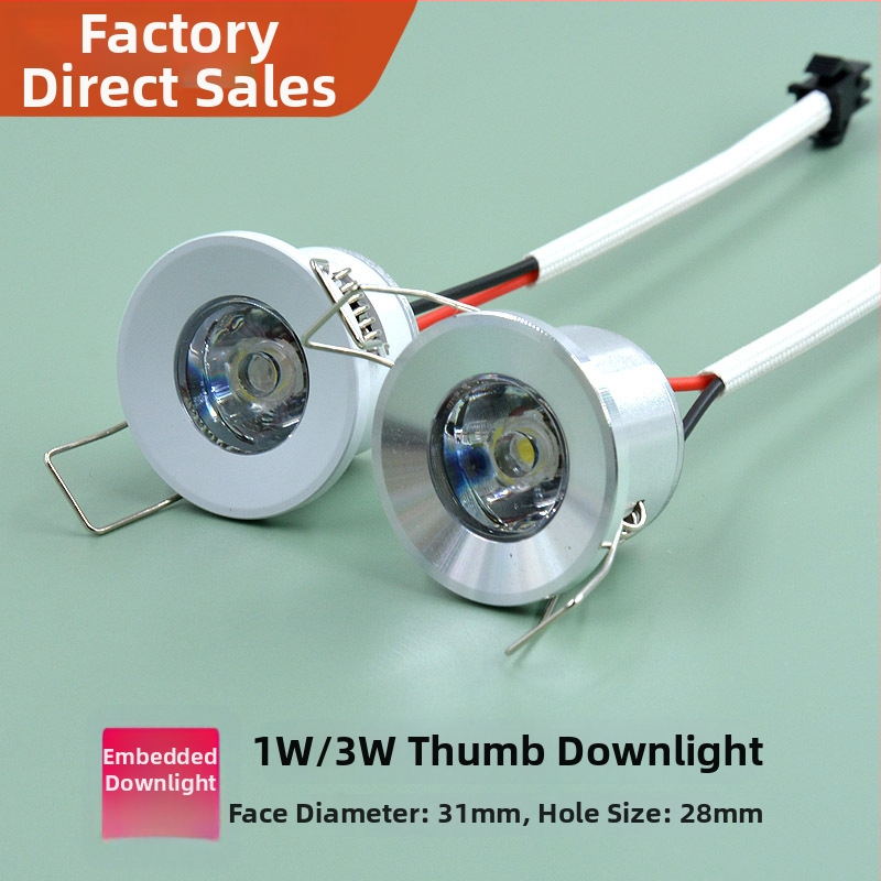 LED stropné a pultové svietidlo s 1W mini reflektorom, hliníkové telo, 220V, bez inteligentného ovládania