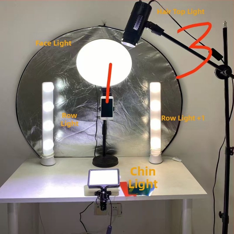Осветител за лайв стрийминг на стойка — DD-350, 10-50W, 220V, три температури на светлината