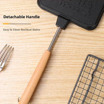 Dvojstranná panvica na sendviče z hliníkovej zliatiny s nepriľnavým povrchom – dvojité zahrievanie, kompatibilná s plynovou platňou a indukciou